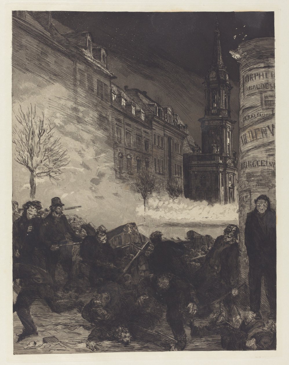 Märztage II Maaliskuun päivät II, 1883. tekijältä Max Klinger