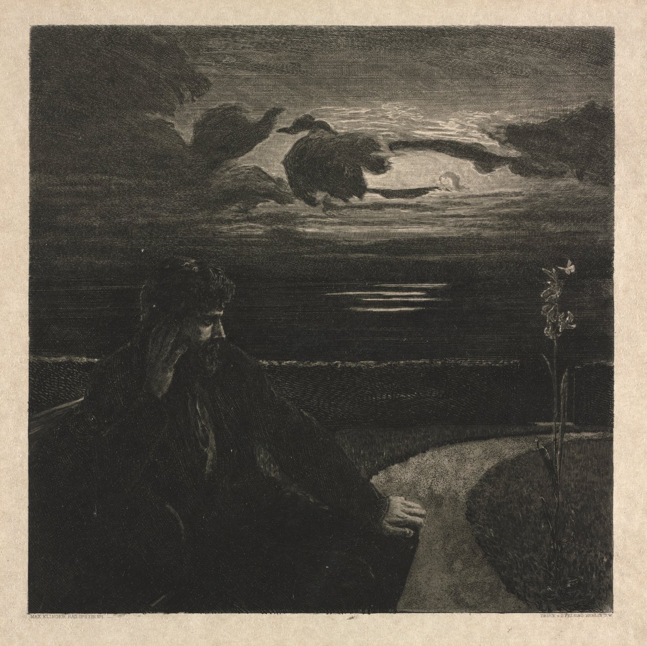 Yö, Kuolemasta, osa I, Opus XI Night, From Death, osa I, Opus XI, 1889. tekijältä Max Klinger