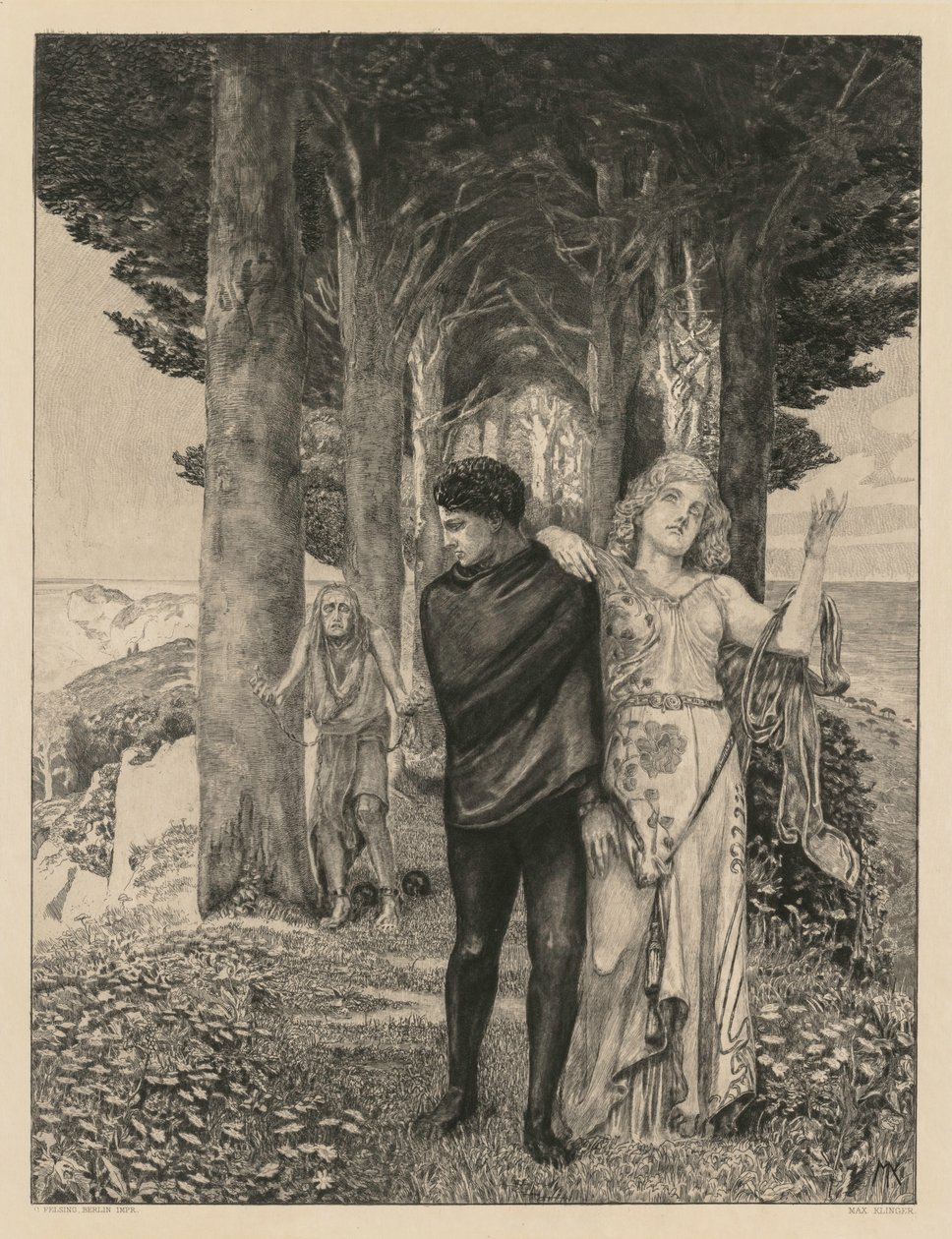 Kuolemasta Osa kaksi, Opus XIII Print 4: Genius Artist, 1903. tekijältä Max Klinger