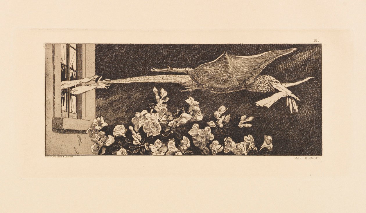 Opus VI, Parafraasista hansikkaiden löytämisestä, 1881. tekijältä Max Klinger