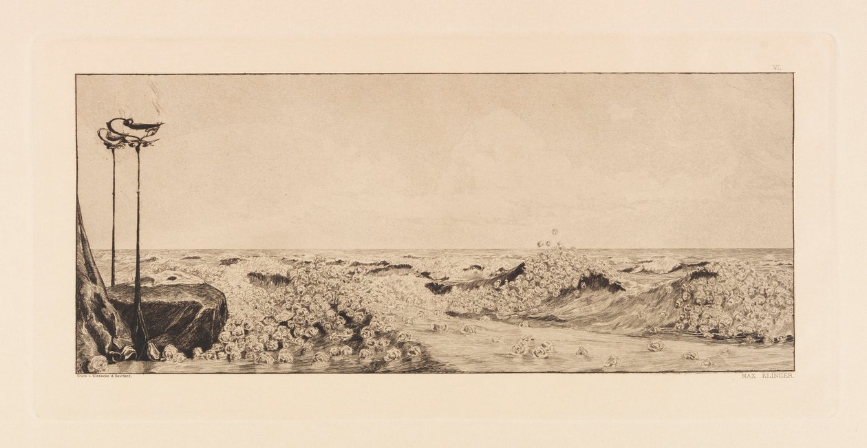 Opus VI, Parafraasista hansikkaiden löytämisestä, 1881. tekijältä Max Klinger