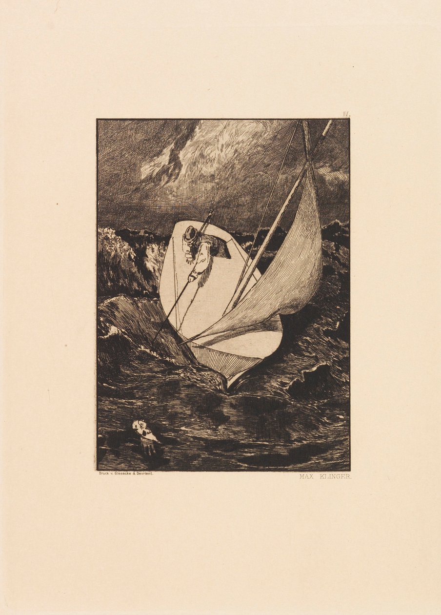 Opus VI, Parafraasista hansikkaiden löytämisestä, 1881. tekijältä Max Klinger