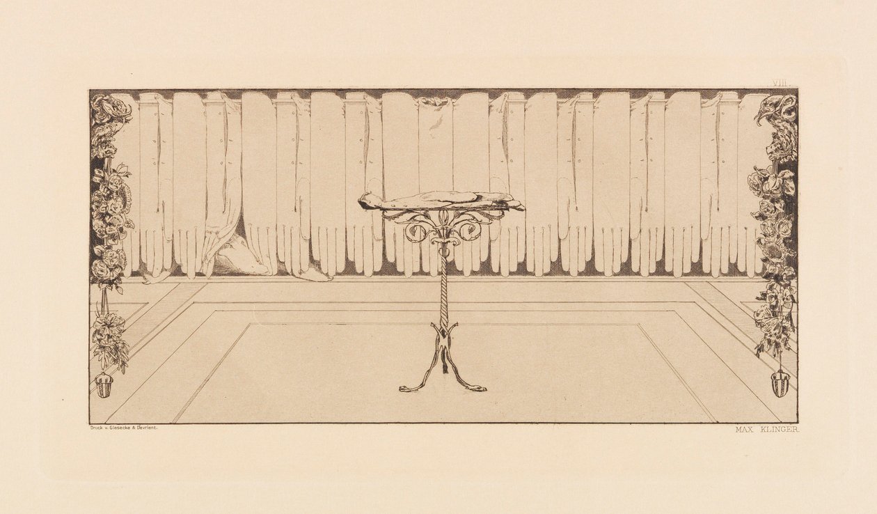 Opus VI, Parafraasista hansikkaiden löytämisestä, 1881. tekijältä Max Klinger