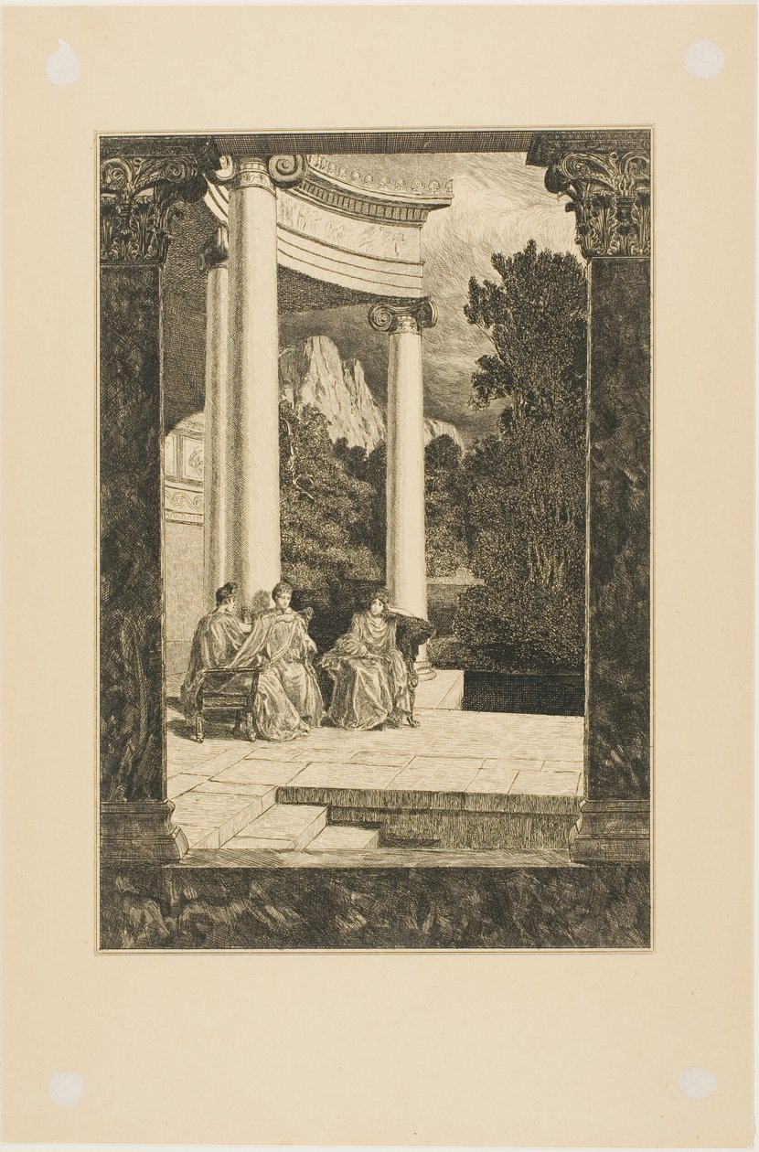 Psyche ja hänen sisarensa, levy 18, Cupid and Psyche tekijältä Max Klinger