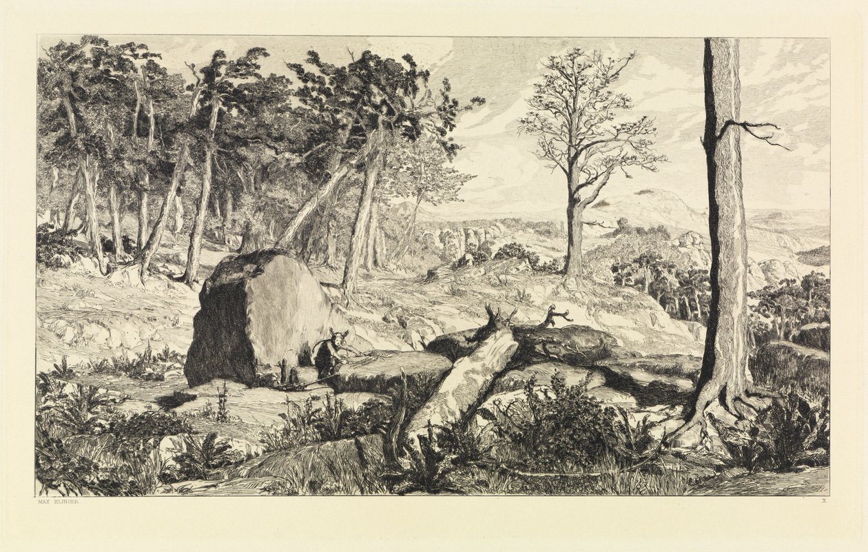 Simplicius metsän erämaassa (Intermezzi, Opus IV, sivu 10) tekijältä Max Klinger