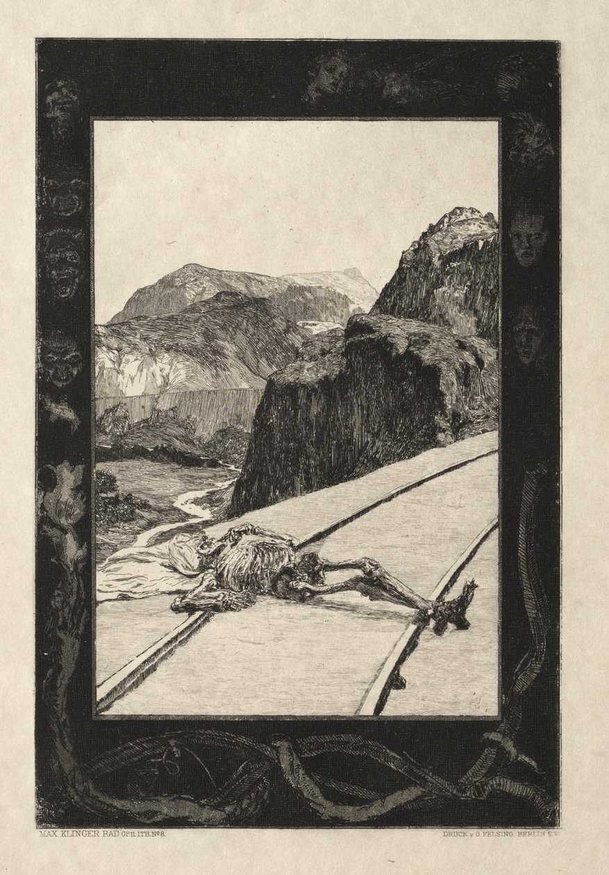 Vom Tode I, (Opus II, 1889) Nro. 8 tekijältä Max Klinger