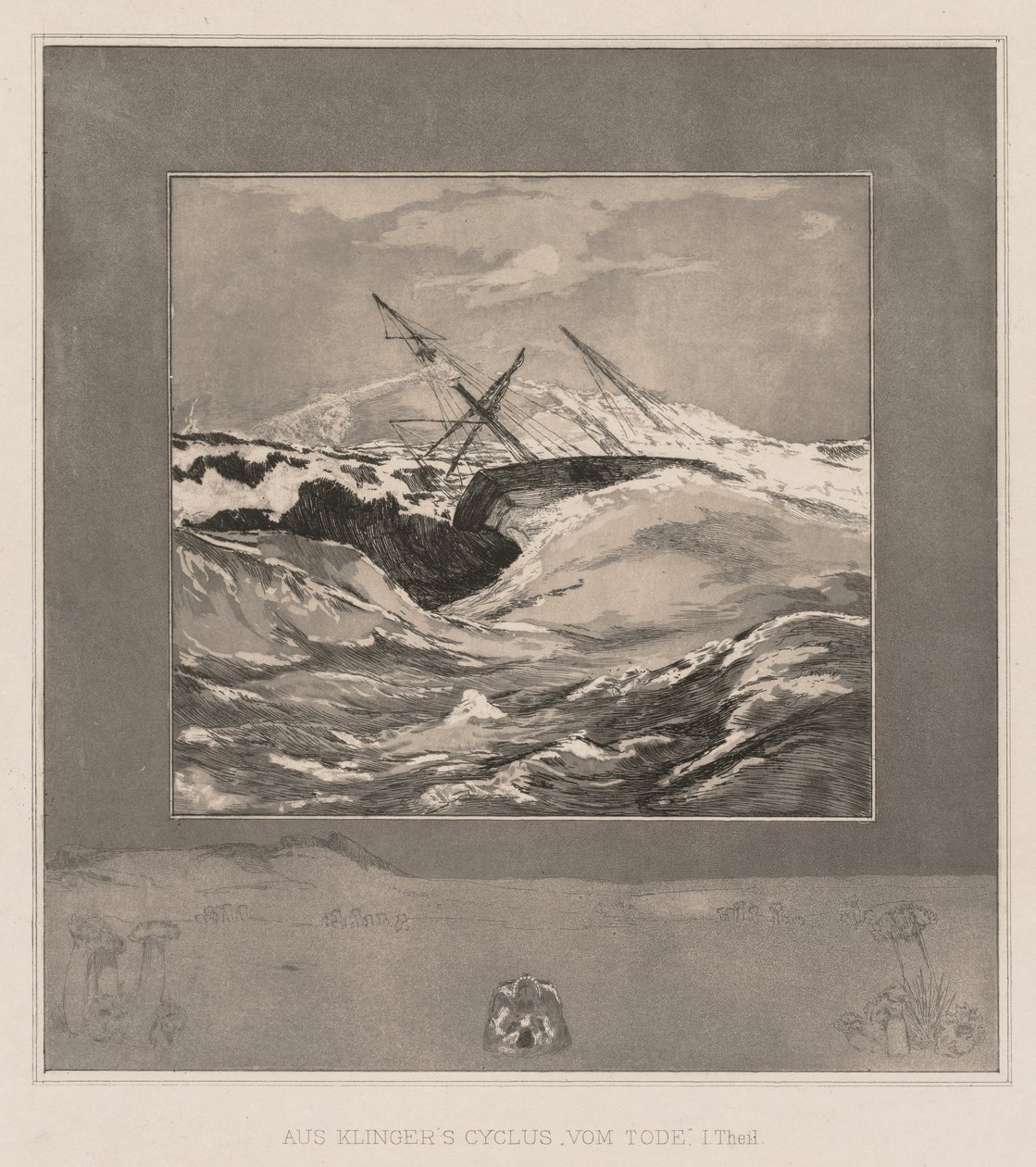 Tässä on Tode ja Opus EE, 1889, No. 3. tekijältä Max Klinger