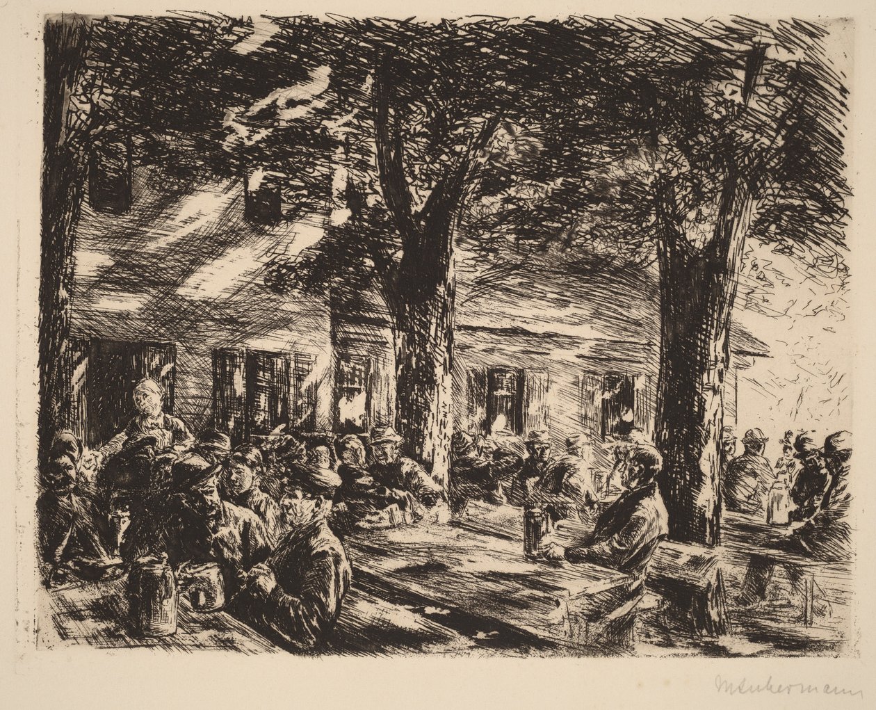 Majatalon puutarha Rosenheimissa tekijältä Max Liebermann