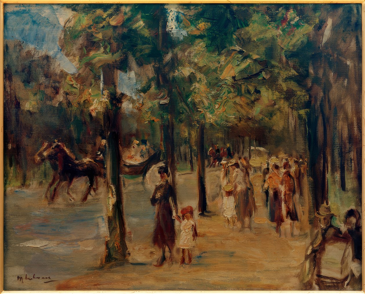 Eläintarhan kuja rattaiden kanssa tekijältä Max Liebermann