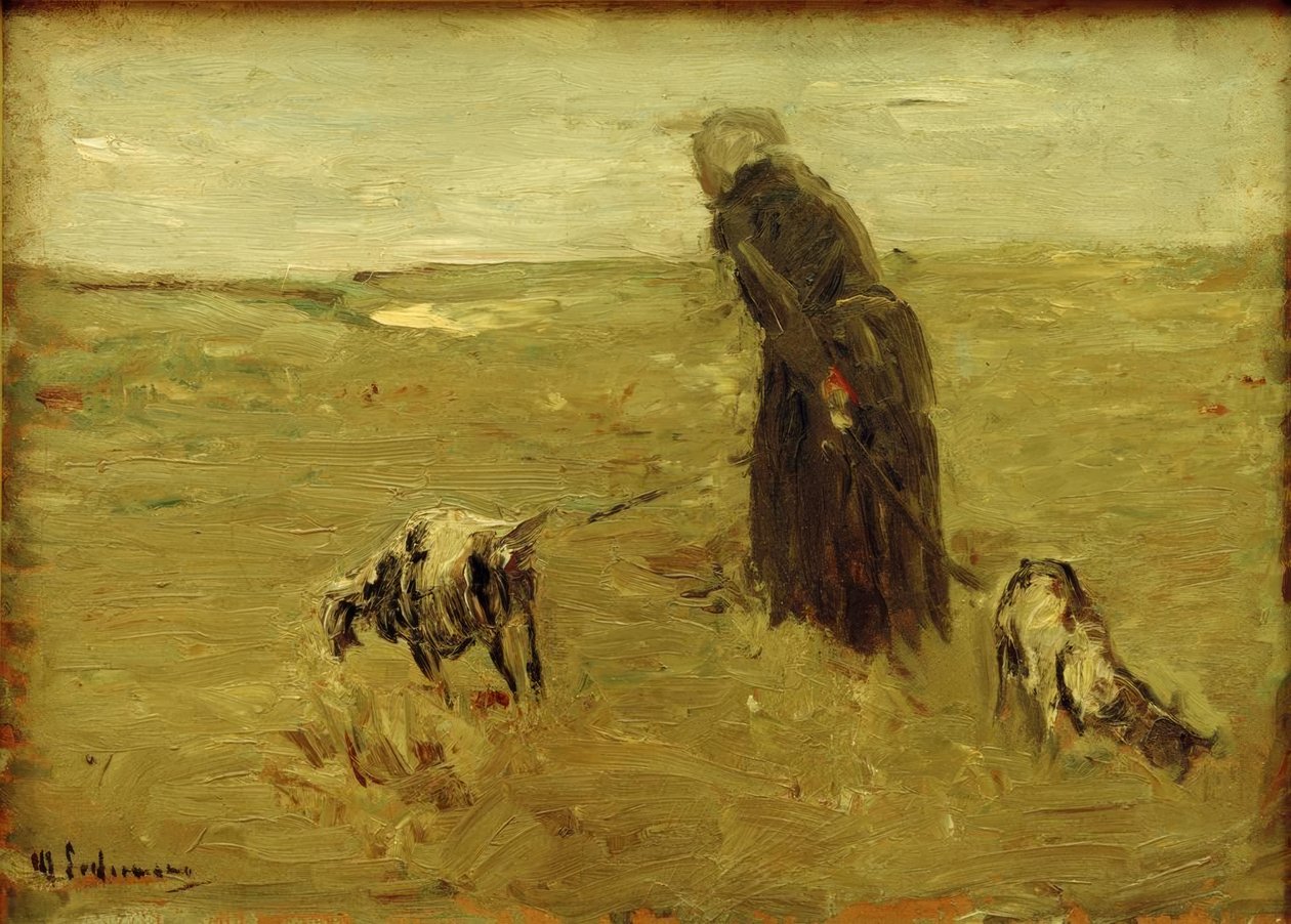 Alte Frau mit Ziegen tekijältä Max Liebermann