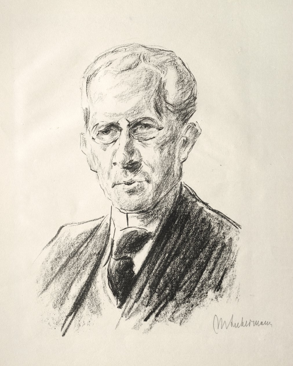 Arno Holz -kansio: Arno Holzin muotokuva tekijältä Max Liebermann