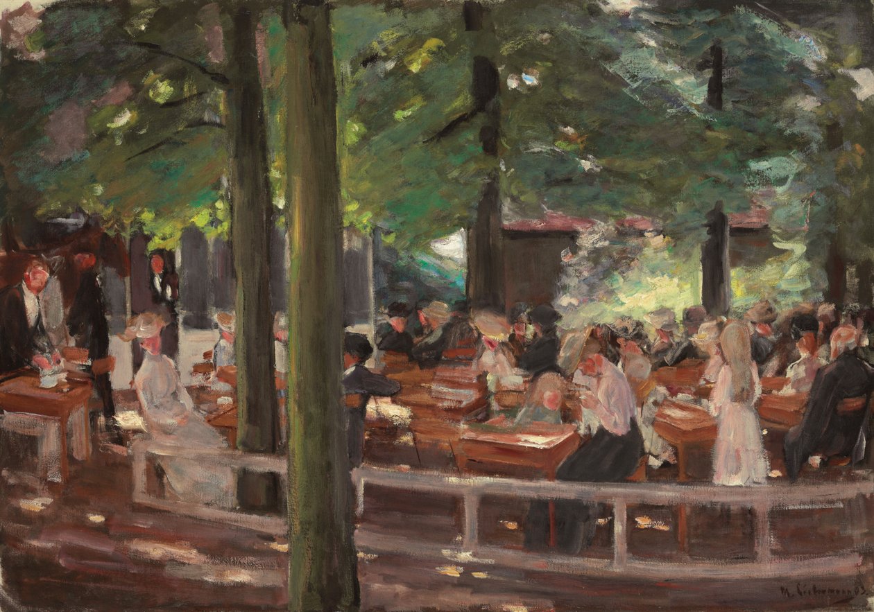 Beer Garden Larenissa, tutkimus; Olutpuutarha Larenissa, työhuone, 1903 tekijältä Max Liebermann