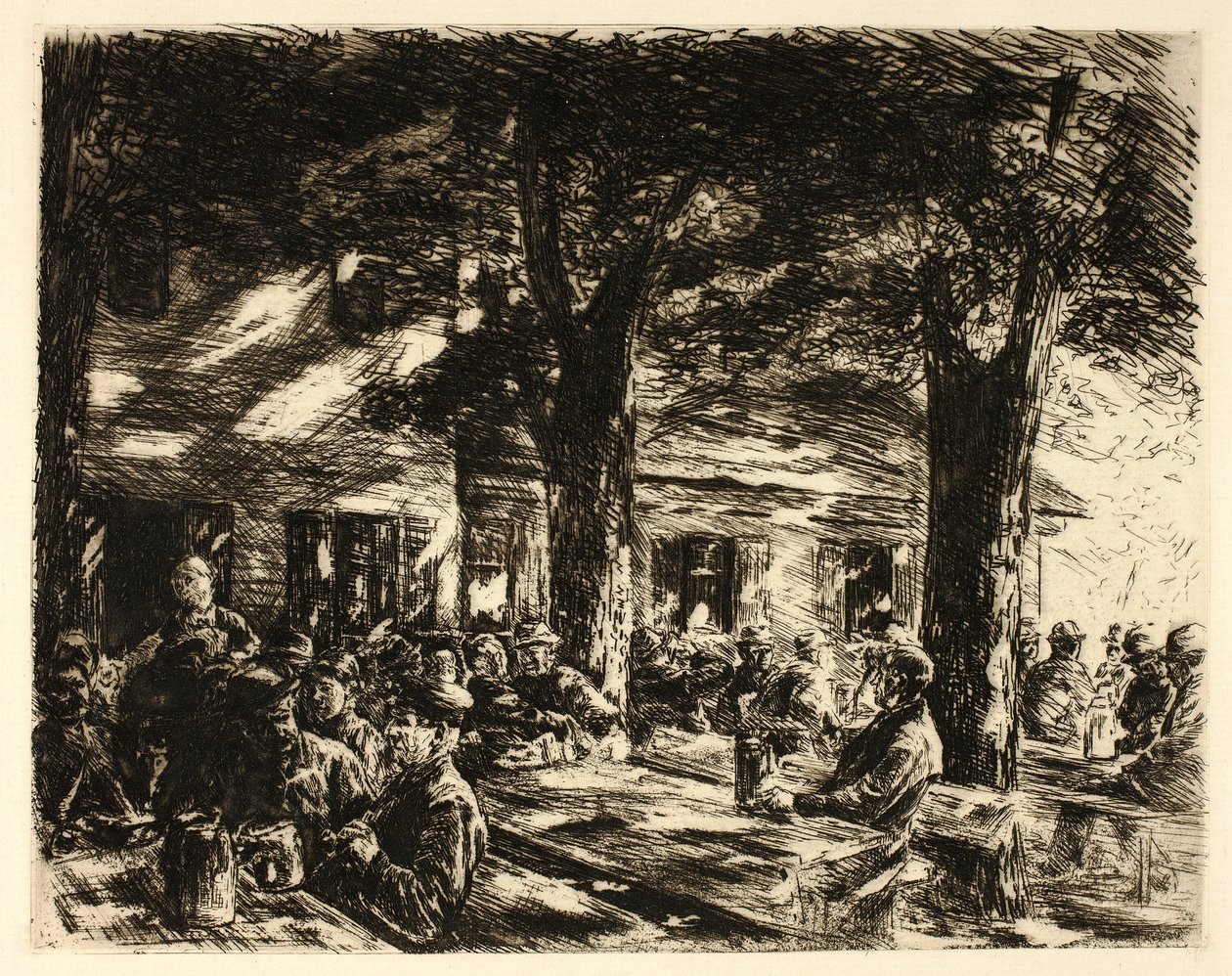 Beer Garden Rosenheimissa tekijältä Max Liebermann