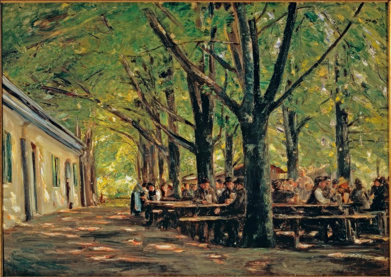 Biergarten Brannenburgissa tekijältä Max Liebermann
