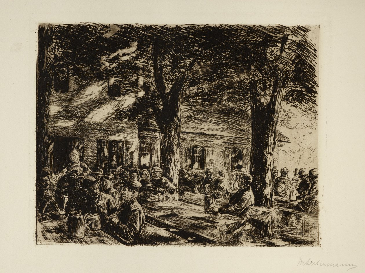 Olutpuutarha Brannenburgissa Rosenheimin lähellä tekijältä Max Liebermann
