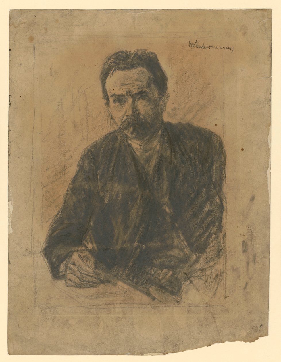 Runoilija Eduard Grisebachin muotokuva tekijältä Max Liebermann