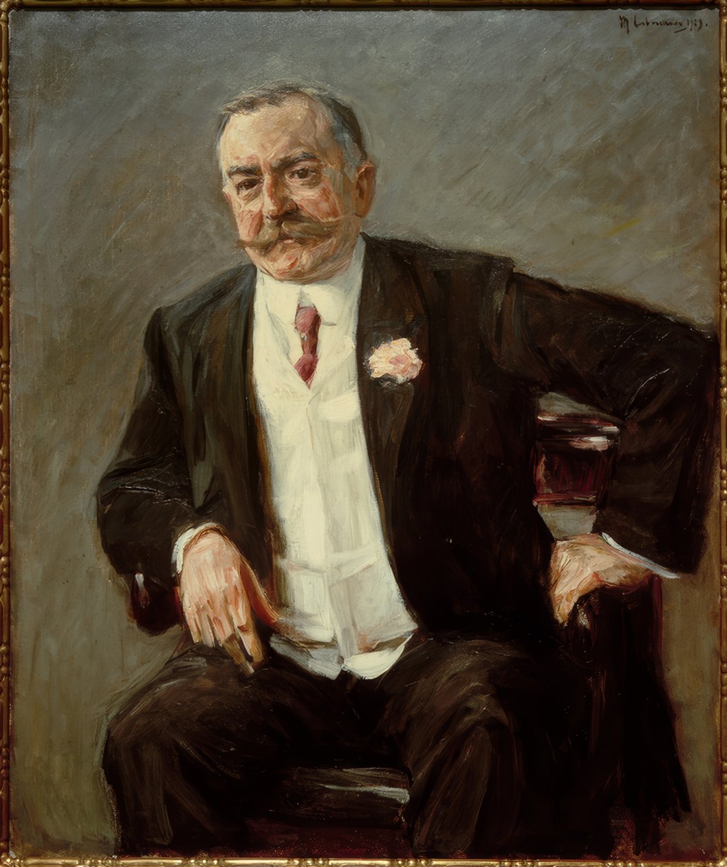 Muotokuva teollisuusneuvos Friedrich Carl Duisbergista, istumassa tekijältä Max Liebermann