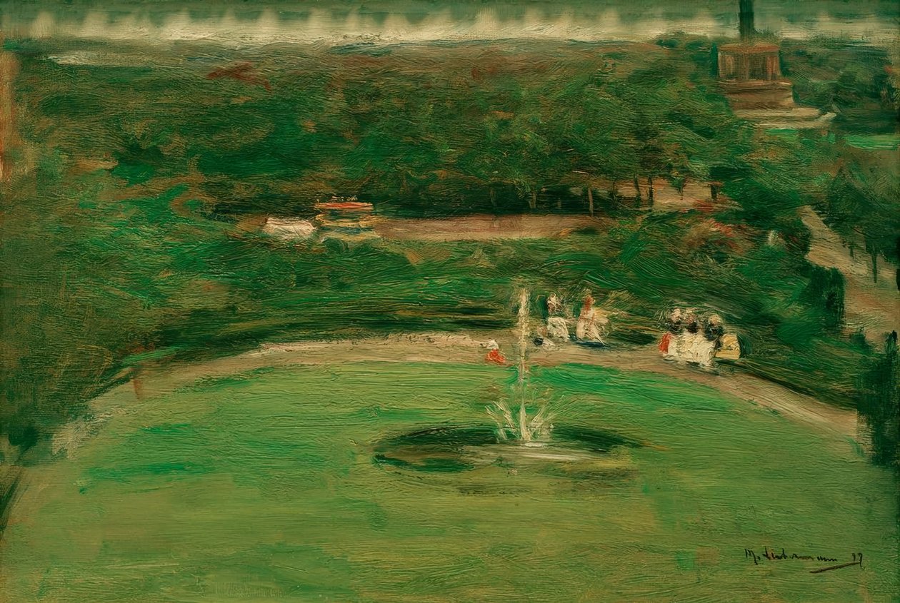 Blick aus dem Atelier des Künstlers auf den Königsplatz tekijältä Max Liebermann