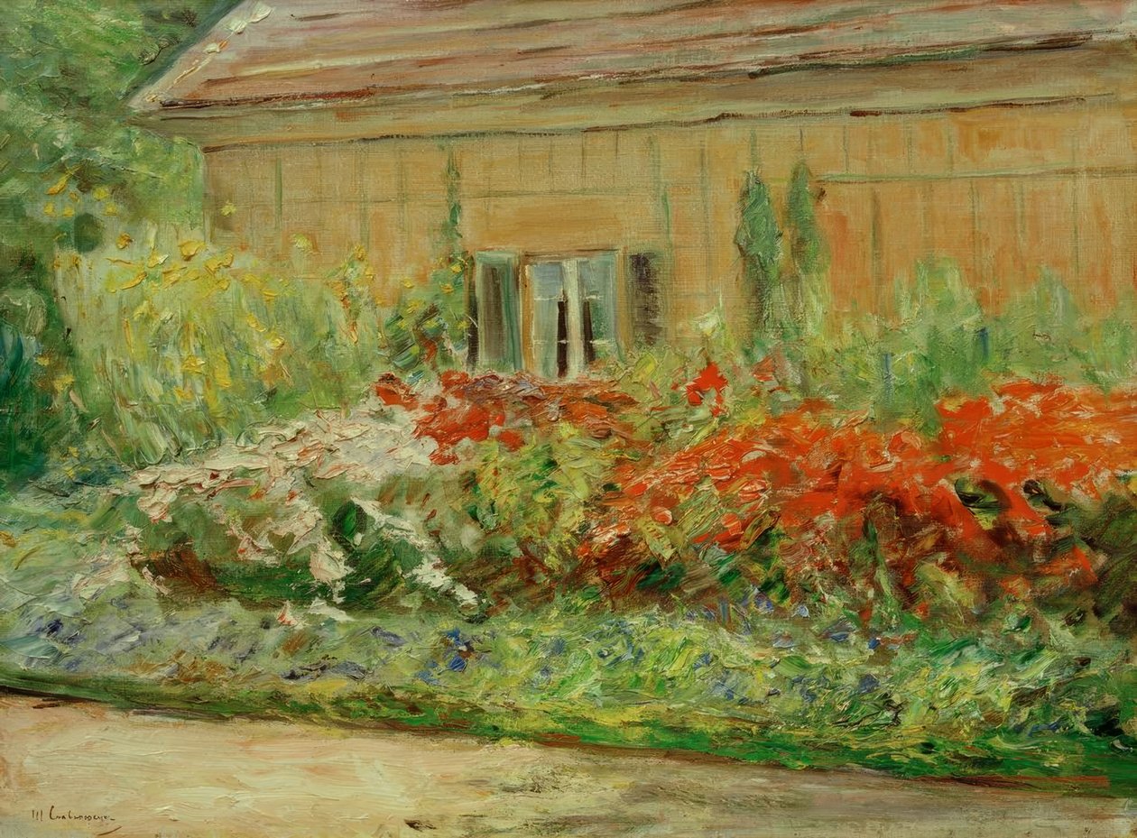 Kukkapensaat puutarhurin mökillä pohjoisessa tekijältä Max Liebermann