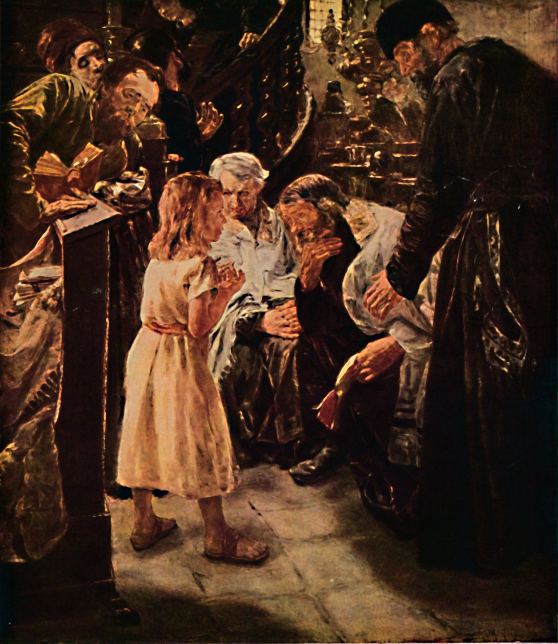 Kristus temppelissä, 1879, 1914. tekijältä Max Liebermann