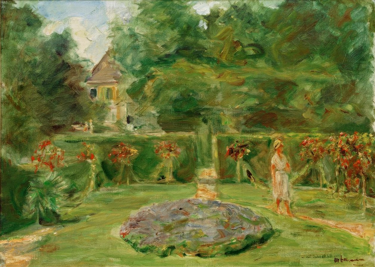 Pensasaidan puutarhassa sijaitseva pyöreä kehä tekijältä Max Liebermann