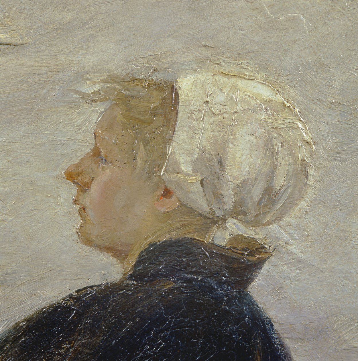 Yksityiskohta julkaisusta Repairing the Nets, 1889 (katso 144756) tekijältä Max Liebermann