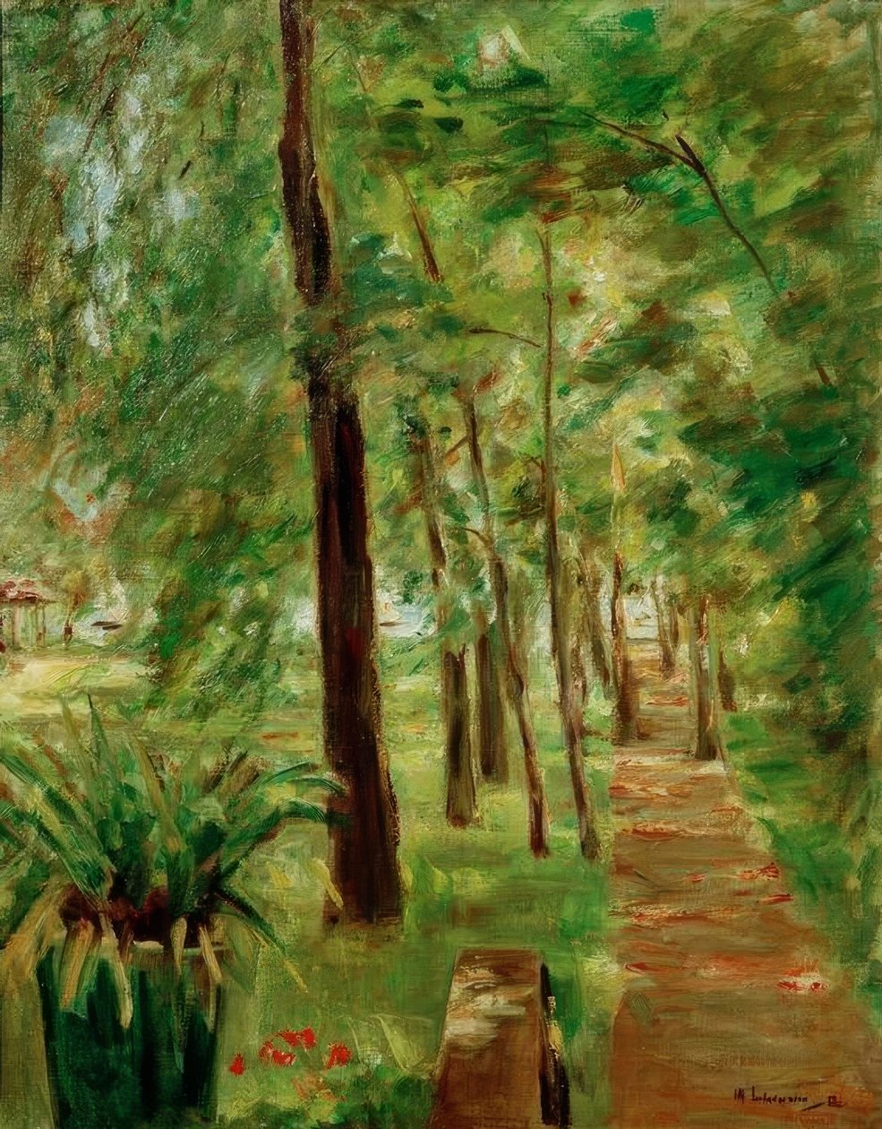 Koivuväylä Wannseen puutarhassa idässä tekijältä Max Liebermann