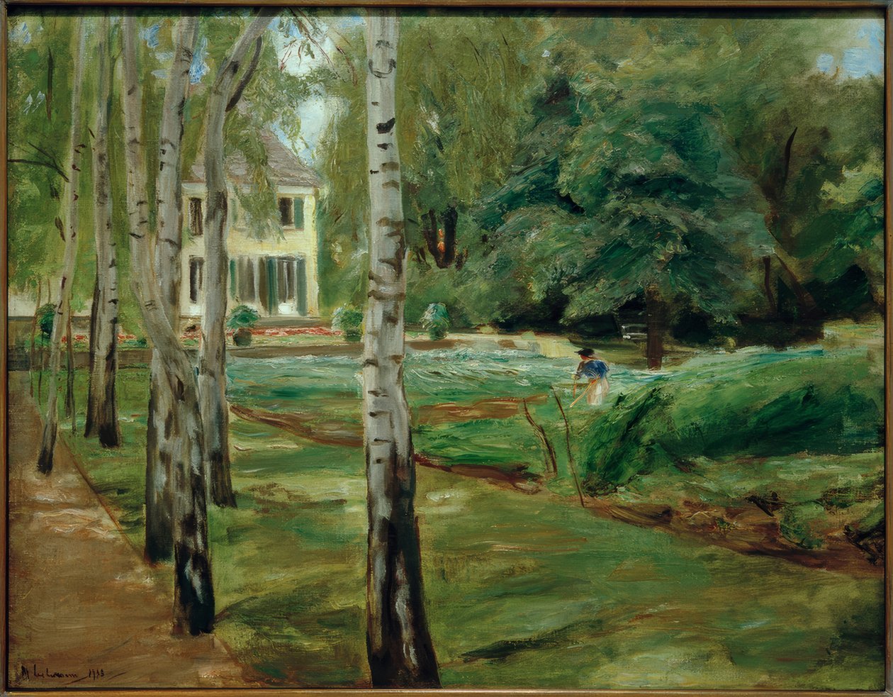 Die Birkenallee im Wannseegarten nach Westen tekijältä Max Liebermann