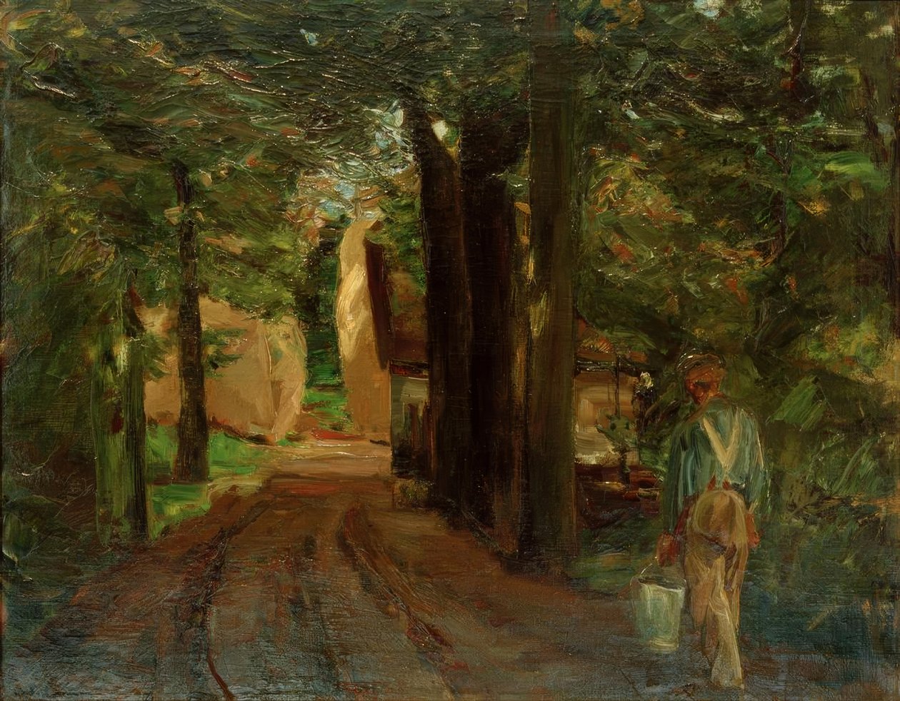 Sisäänkäynti kotitilalle - sisäänkäynti maatilalle tekijältä Max Liebermann