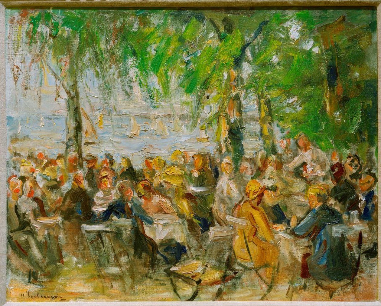 Gartenlokal an der Havel tekijältä Max Liebermann