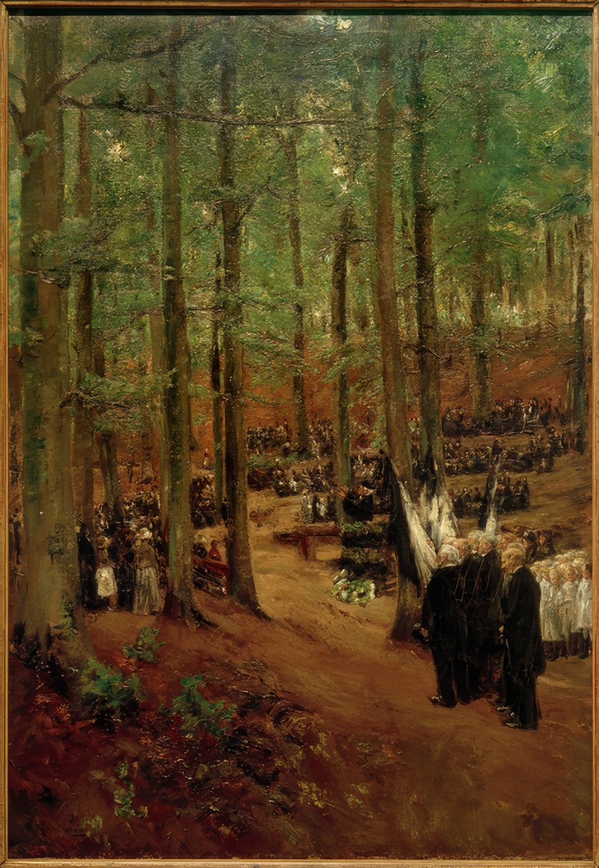Keisari Friedrich III:n muistotilaisuus. Kosenissa - 1. versio tekijältä Max Liebermann