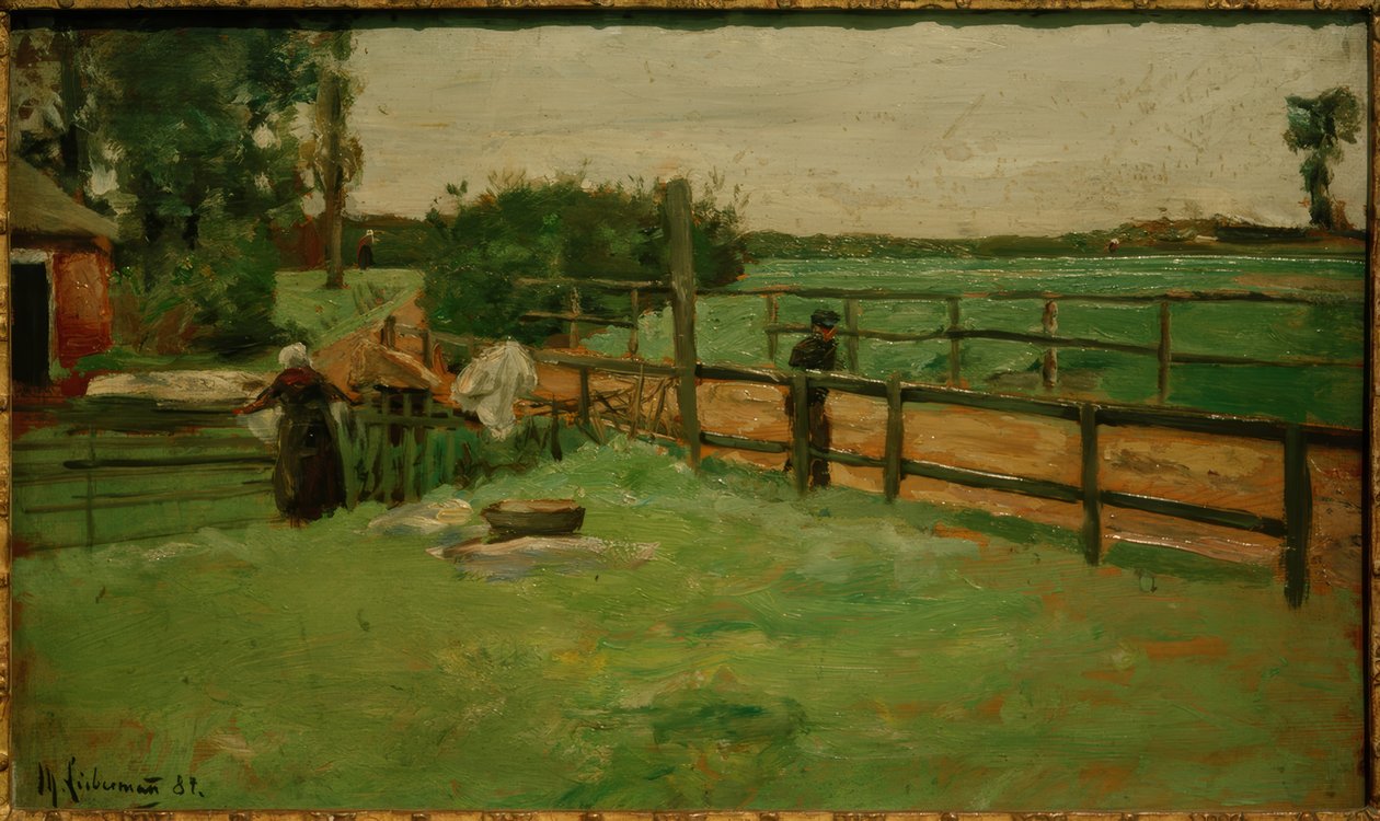 Gehöft an der Dorfstraße - Die Bleiche tekijältä Max Liebermann