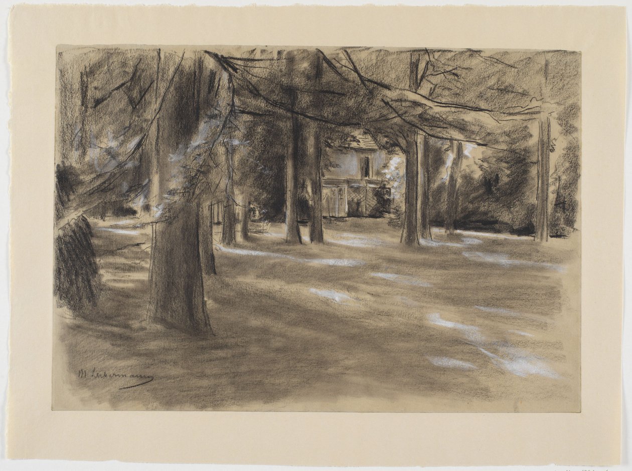 Hollantilainen puistomaisema, jossa on talo tekijältä Max Liebermann