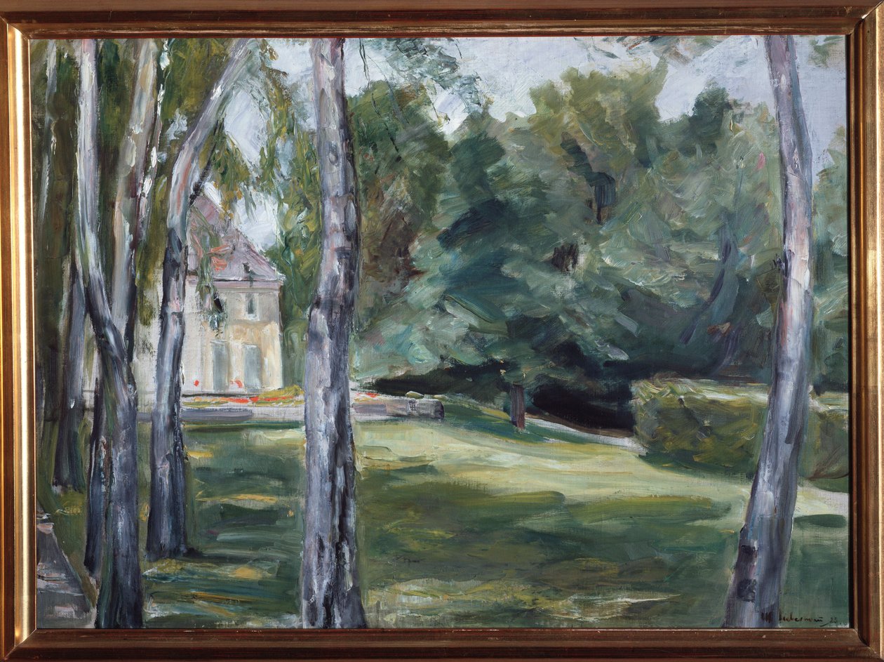 Talo puutarhassa - öljy kankaalle tekijältä Max Liebermann