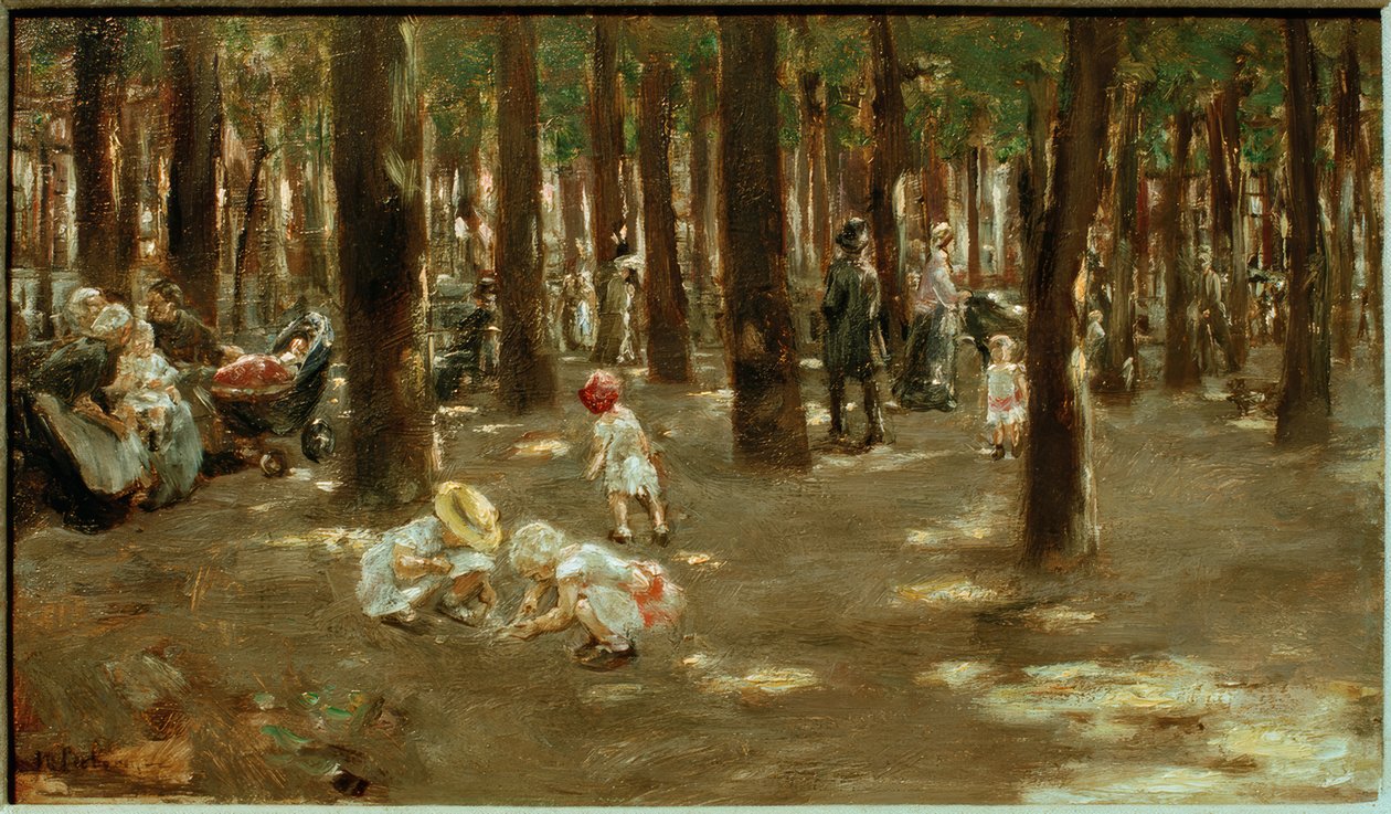 Lasten leikkipaikka Tiergartenissa Berliinissä tekijältä Max Liebermann