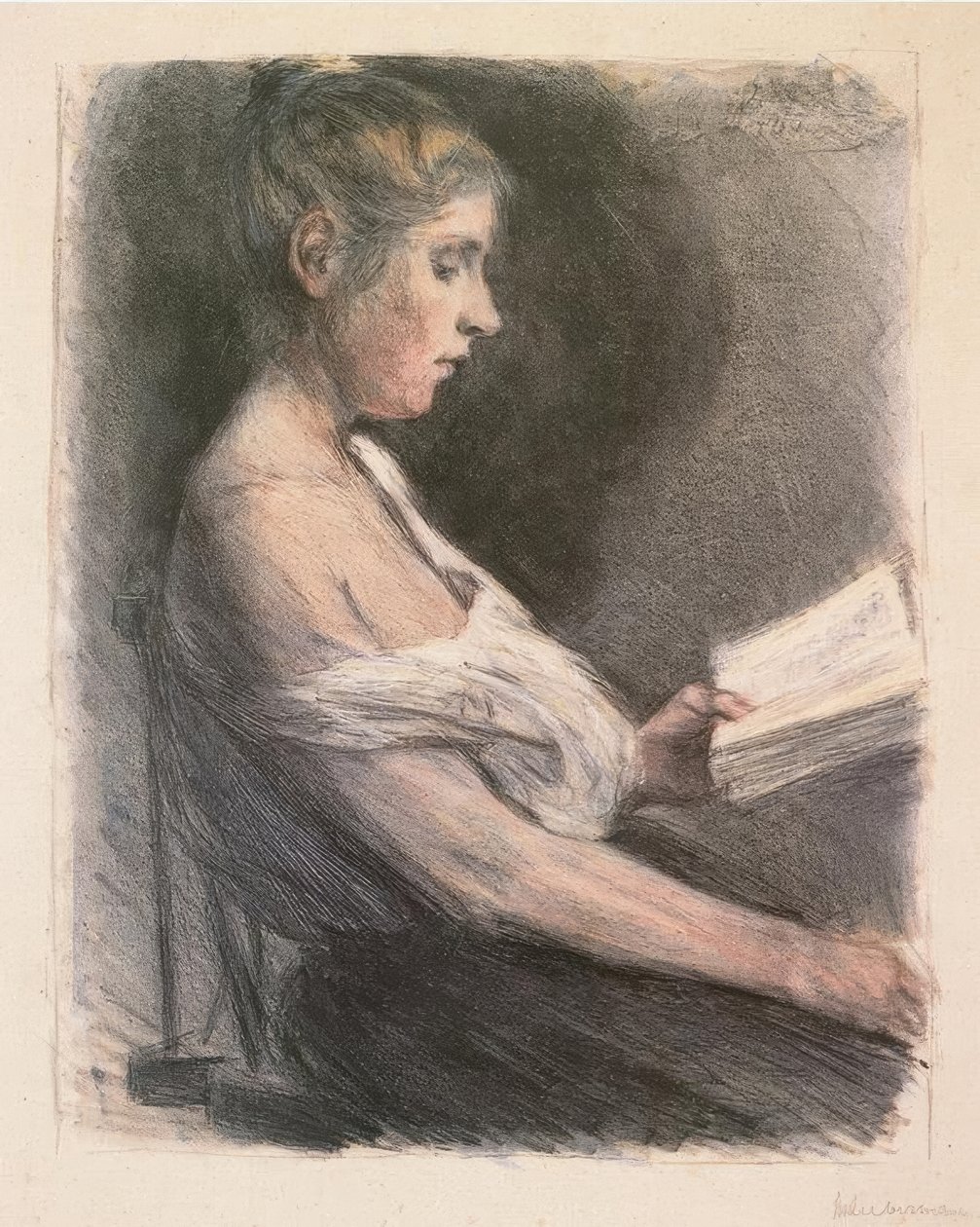 Lesendes Mädchen tekijältä Max Liebermann
