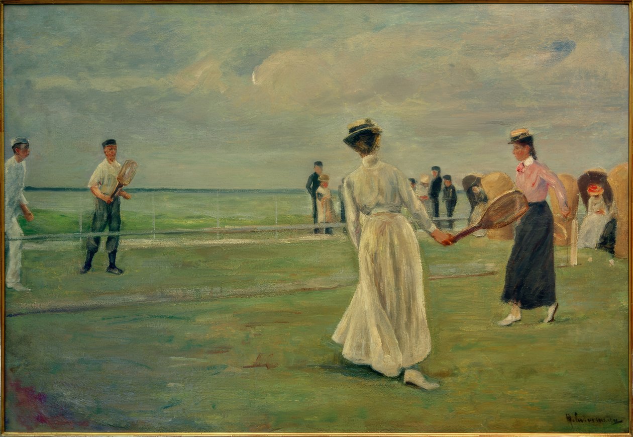 M.Liebermann, tennispelaaja meren rannalla tekijältä Max Liebermann