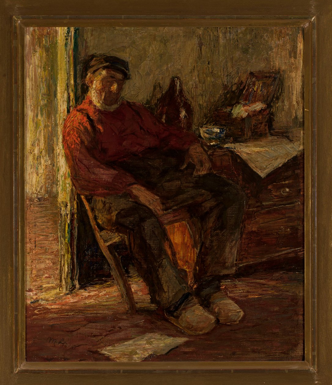 Mies sisätiloissa tekijältä Max Liebermann