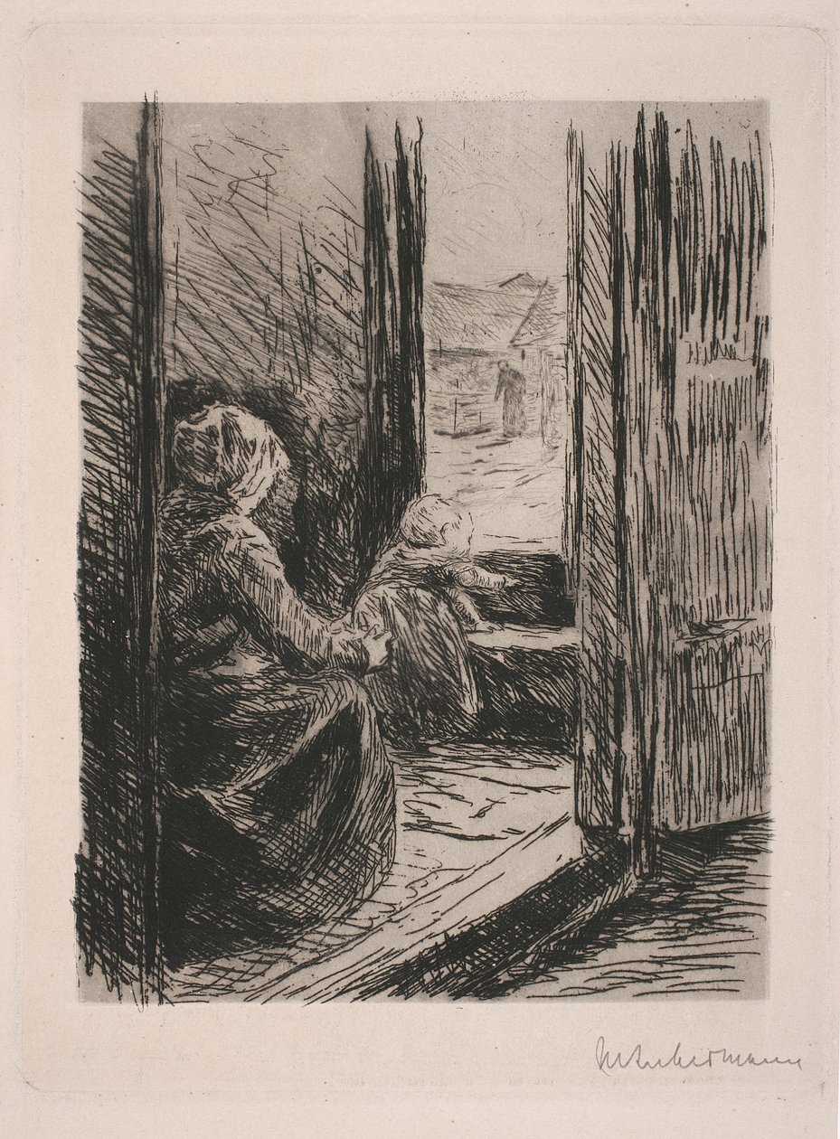 Äiti ja lapsi tekijältä Max Liebermann