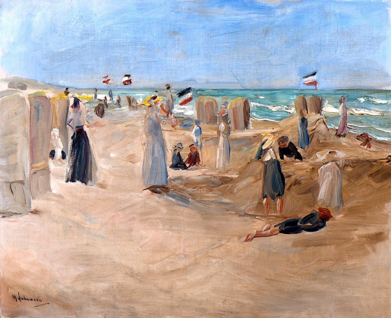 Noordwijkin rannalla, 1908. tekijältä Max Liebermann