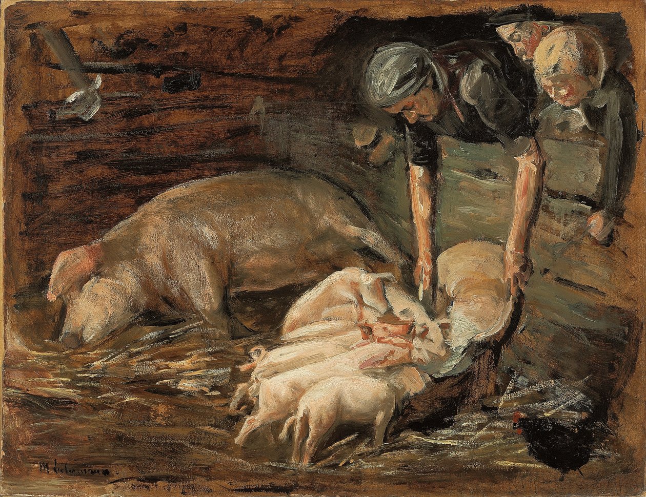 Sikala, lastentarha; Sikala, lastentarha, 1887 tekijältä Max Liebermann