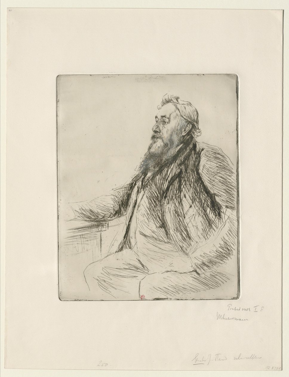 Justus Brinckmannin muotokuva  Portrait de Justus Brinckmann tekijältä Max Liebermann
