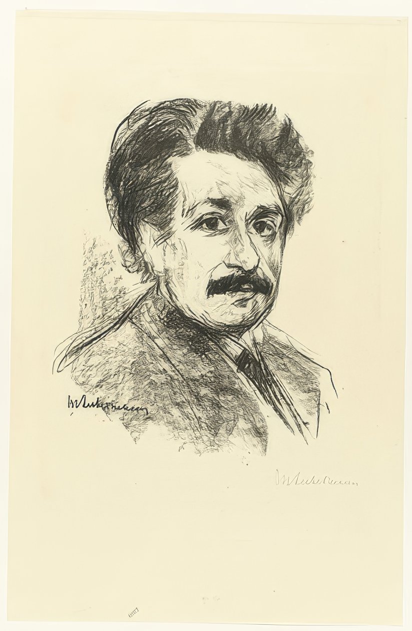 Albert Einsteinin muotokuva. 1925 tekijältä Max Liebermann