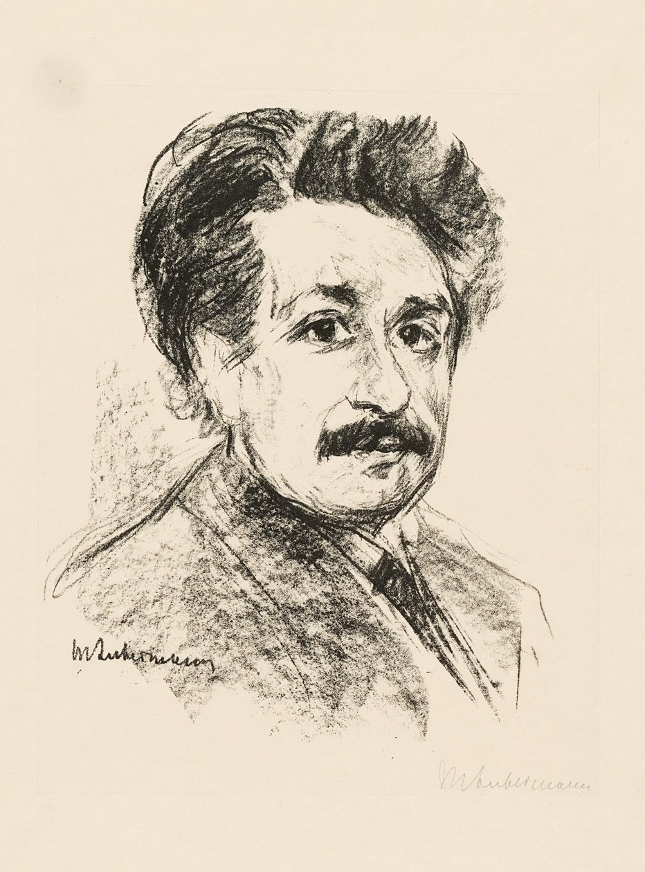 Albert Einsteinin muotokuva tekijältä Max Liebermann