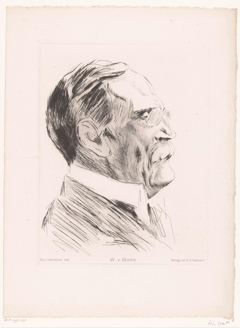 Wilhelm von Boden muotokuva W.v.Bode (otsikko esineessä) tekijältä Max Liebermann