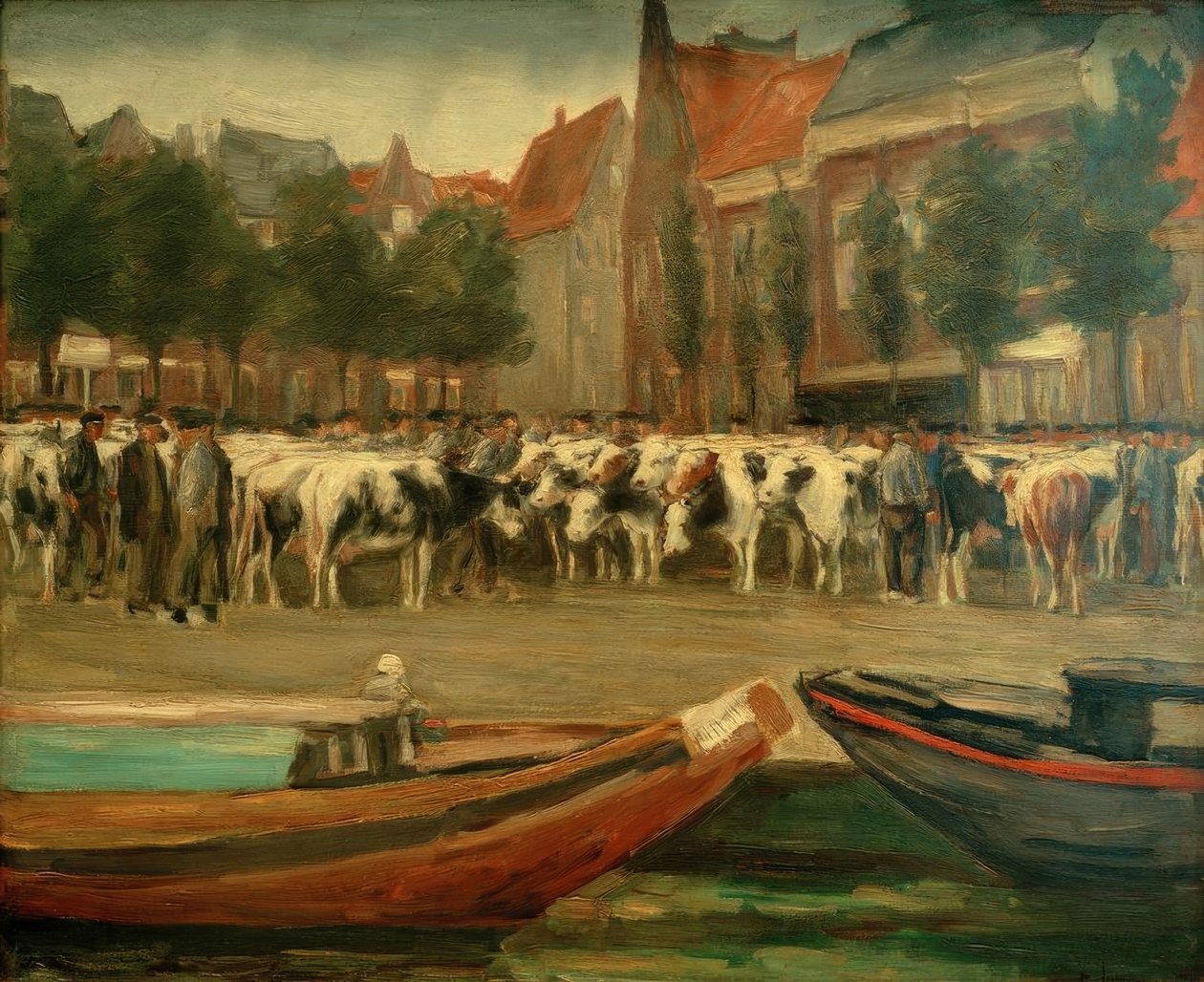 Rindermarkt Leydenissa tekijältä Max Liebermann