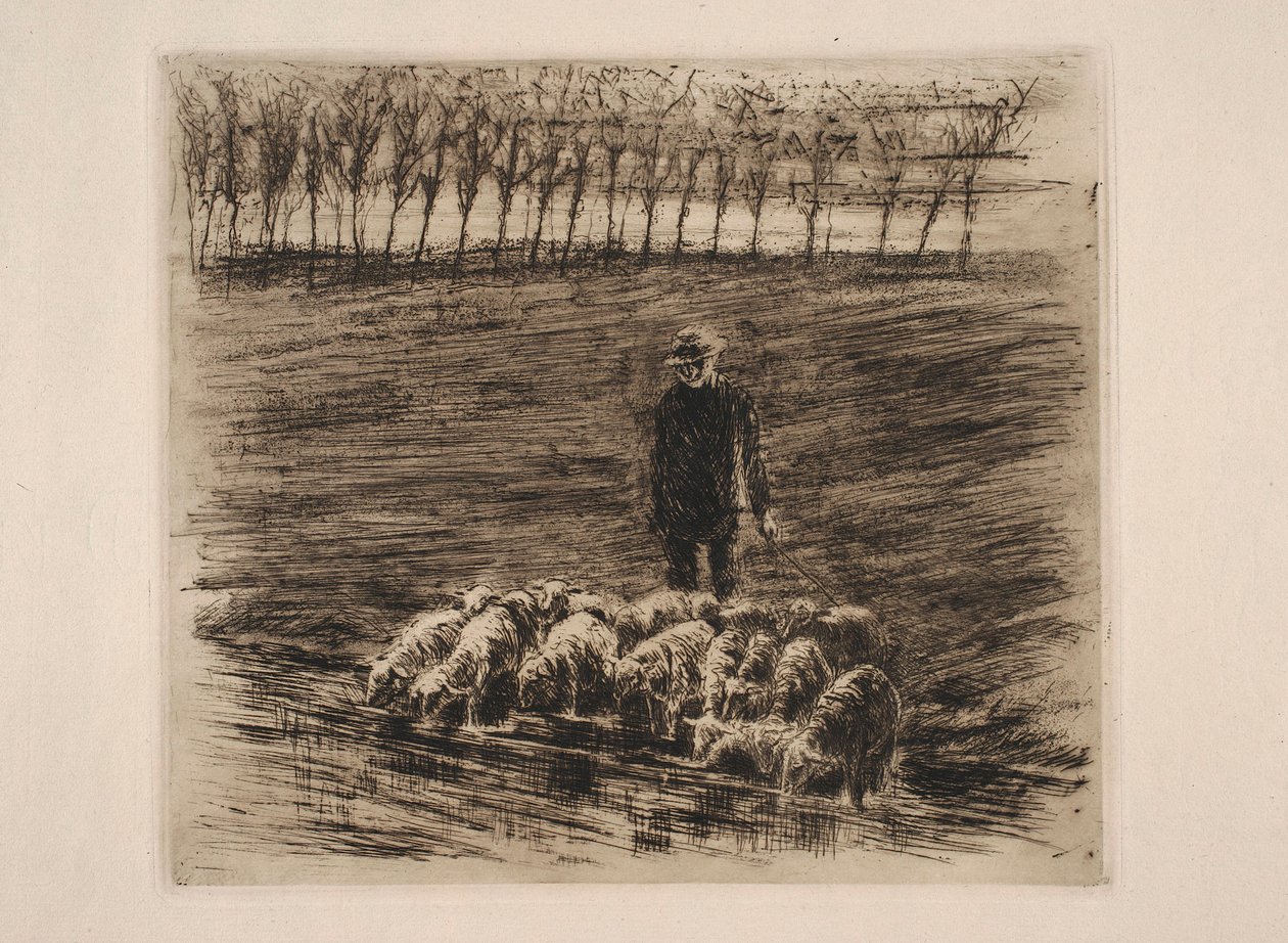 Lampaanlauma juottopaikalla tekijältä Max Liebermann