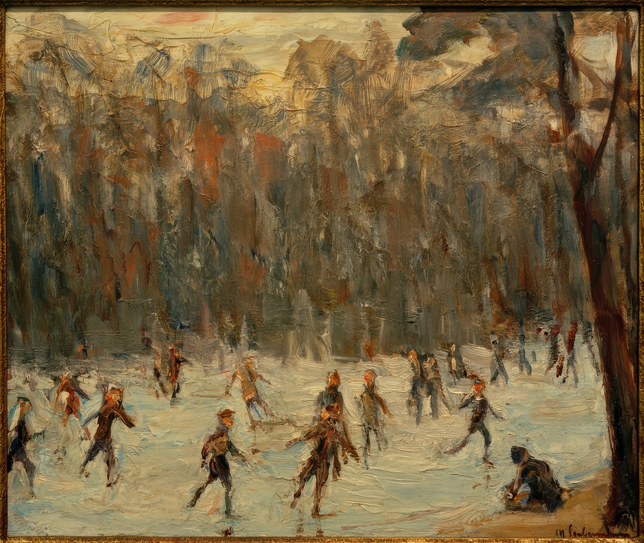 Luistelijat eläintarhassa tekijältä Max Liebermann