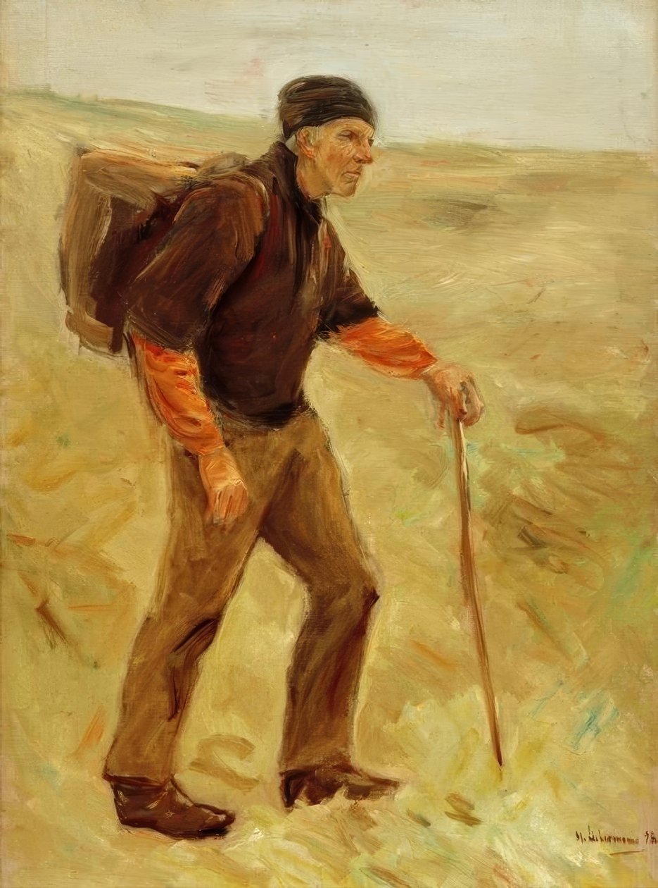 Kulkeva talonpoika - (tutkimus, koko kuva) tekijältä Max Liebermann