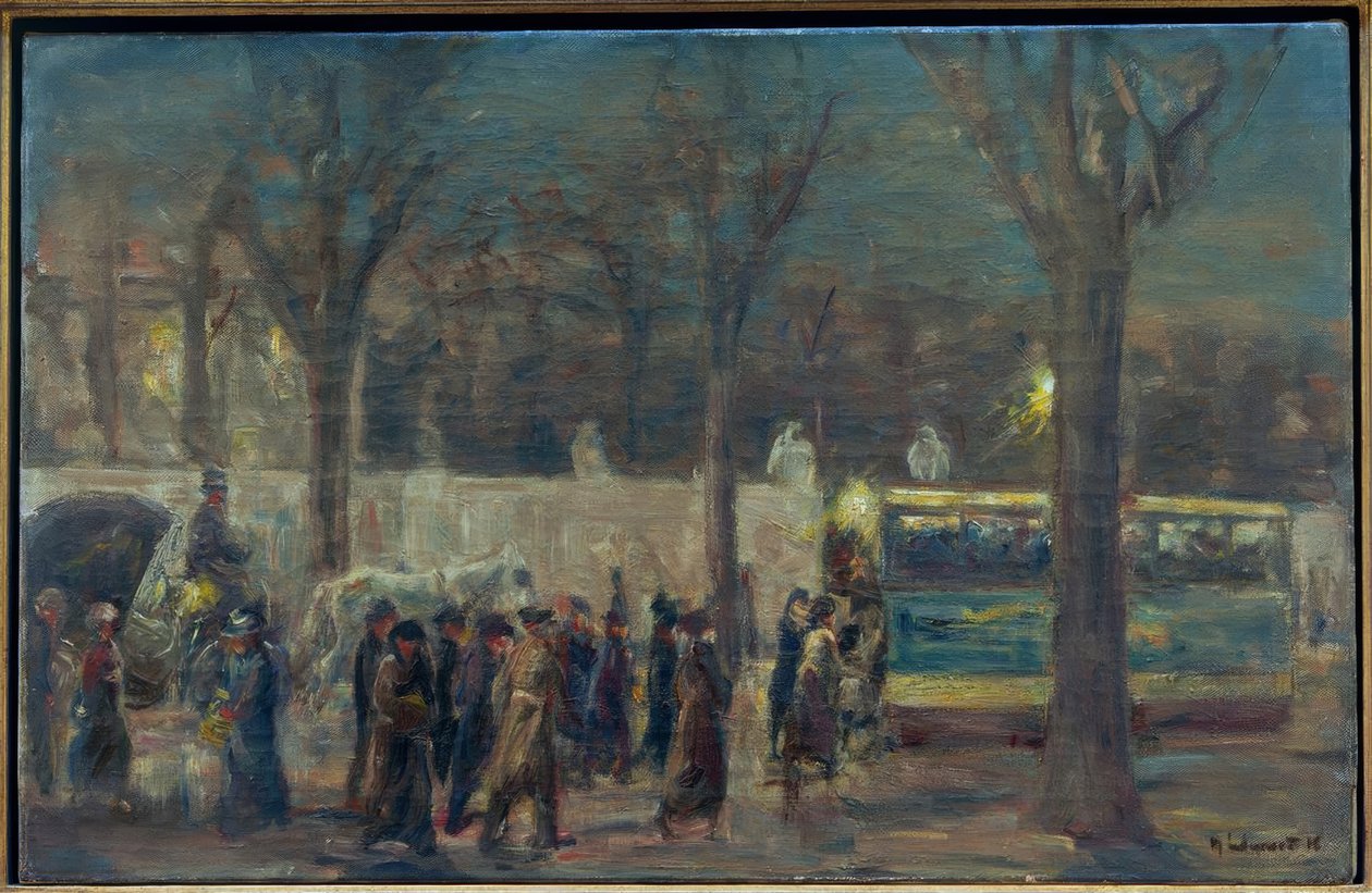 Katukuva Brandenburgin portilla (ilta Brandenburgissa ..) tekijältä Max Liebermann